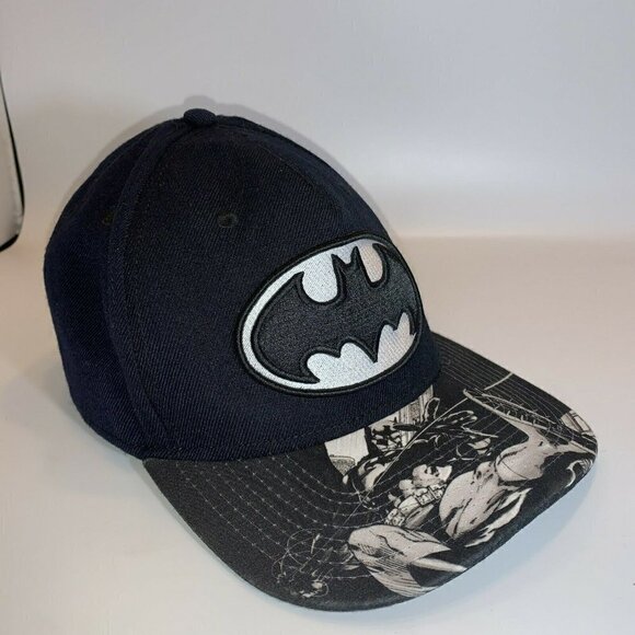 Batman Caped Crusader Snapback Hat/Cap Black One Size Fits Most - Picture 6 of 8